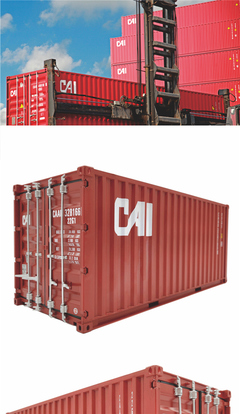 CAI 集裝箱模型 可定制的1:20紀(jì)念品與移動廁所模型